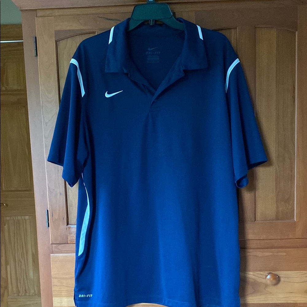 Nike Men's Blue Dri-FIT golf shirt